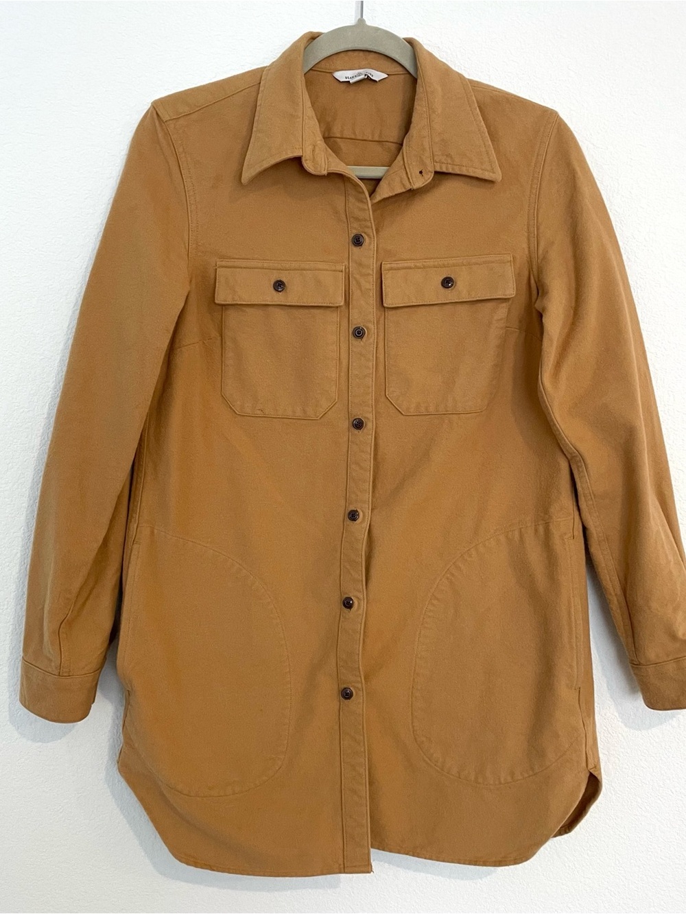 L.L. Bean Signature Women’s Mustard Button-Front Tunic Jacket